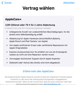 iPad mini AppleCare+ informatie