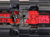 Van links naar rechts: de Casio GX-56BBR-1A, GA-700BBR-1A, GA-B2100BBR-1A, GD-O100BBR-1, en de DW-5600BBR-1 - de volledige "Black and Bold Red" G-Shock line-up in één foto. (Afbeelding bron: @morgan_gshock via Instagram)