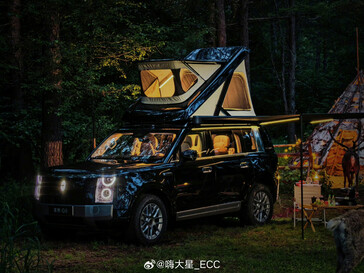 Een voorproefje van de Hongqui G9 SUV met daktent