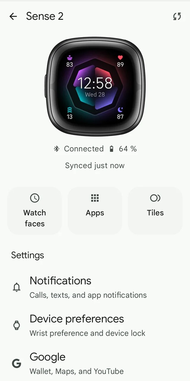 De opnieuw ontworpen Apparaatpagina in de Fitbit app. (Afbeeldingsbron: u/Accomplished-Put6532 via Reddit)