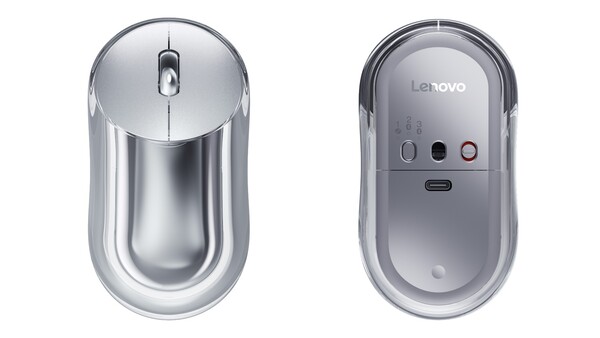 De Lenovo 900 draadloze muis kan aan drie apparaten tegelijk gekoppeld worden. (Afbeeldingsbron: Lenovo)