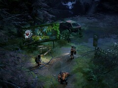Een afbeelding die de omgeving en personages uit Mutant Year Zero: Road to Eden toont, nu met 70% korting.