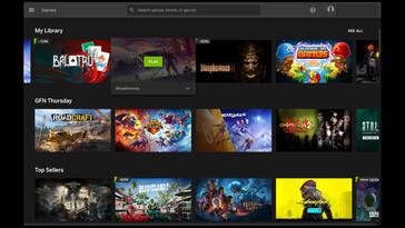 Afgebeeld: Nvidia GeForce Now app op Steam Deck, compleet met topverkopers van winkelpuien en Nvidia's GFN Thursday (die elke donderdag nieuwe spellen toevoegt) (Afbeelding Bron: screenshot genomen met dank aan Nvidia's native app)