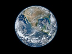 Een kaart laat zien hoe de aarde er over 250 miljoen jaar uit zou kunnen zien. (Afbeeldingsbron: NASA)