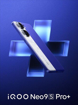 iQOO Neo9S Pro+ in de Buff Blue Vegan Leather variant (Bron: iQOO)