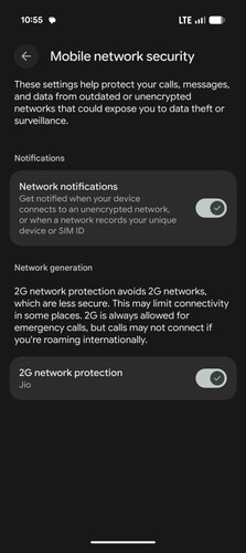 Beveiligingsopties voor mobiele netwerken