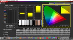 CalMAN ColorChecker (profiel: Enhanced, doelkleurruimte: sRGB)