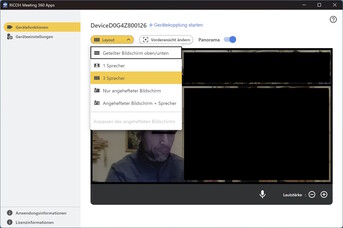 Ricoh app: Lay-out kiezen 