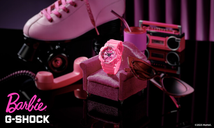 Het Casio G-Shock GMA-S110BE-4A Barbie-horloge met beperkte oplage is aangekomen in de VS (Afbeelding bron: Casio)