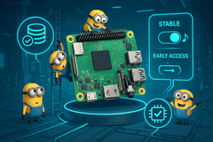 DietPi 9.17 Linux voor SBC's, AI-gegenereerde teaserafbeelding voor lancering (Afbeelding bron: DietPi.com Docs)