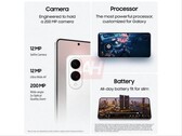 Uitgelekte productafbeelding voor Samsung Galaxy S25 Edge met cameraspecificaties en ontwerp. (Afbeeldingsbron: Android Headlines)