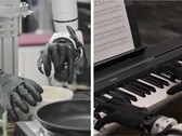 Genesis AI toont robothanden die fijnmotorische taken uitvoeren zoals eieren kraken, tomaten snijden, kabels aansluiten en piano spelen.