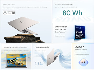 Belangrijkste kenmerken van de MagicBook X14 Plus 2026 (machine vertaald)