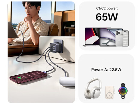 Configuratie met drie poorten en uitgangswaarden