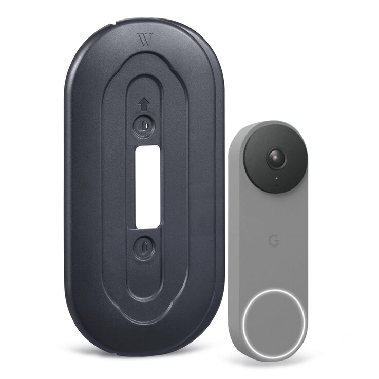 De Wasserstein muurplaat voor Google Nest Doorbell (bedraad, 2e gen). (Afbeelding bron: Wasserstein)