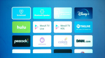 Het menu van de Yaber T1 Pro app bevat extra diensten, samen met hulpmiddelen voor het gebruik van de projector als externe monitor of Bluetooth-luidspreker. (Afbeeldingsbron: Notebookcheck)