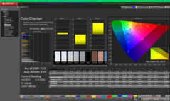 ColorChecker vóór kalibratie (vs. P3)