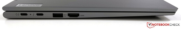 Links: 2x Thunderbolt 4 (40 Gbps, DisplayPort Alt-Mode 1.4, Power Delivery 3.0), USB-A (3.2 Gen.1), HDMI 2.0