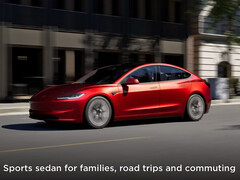 De Model 3 refresh werd ooit vermeld met frontcamera op de officiële website. (Afbeeldingsbron: Tesla)