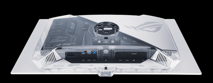 De Asus ROG Swift OLED PG27AQWP-W mist USB Type-C-connectiviteit. (Afbeeldingsbron: Asus)