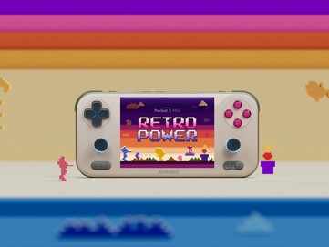 De Ayaneo Pocket S Mini Retro Power editie heeft een kleurenschema dat lijkt op dat van de Ayaneo Pocket Air Mini. (Afbeelding Bron: Ayaneo) 