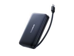 De Baseus PicoGo AM61 Magnetische powerbank (afbeelding) met een intrekbare USB-C kabel. (Afbeeldingsbron: Baseus)