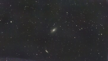 De eerste poging tot een astrofoto met minimale stapeling (Afbeelding bron: Marc Zander / Notebookcheck)