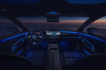 Xiaomi SU7 (2026) in de nieuwe kleur Capri Blue: De elektrische sportsedan krijgt meer dan alleen een kleine facelift. (Afbeeldingsbron: Xiaomi)