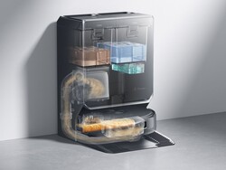 De Narwal Flow 2 robotstofzuiger dumpt automatisch afvalwater en stof in zijn dockingstation tussen reinigingsbeurten. (Afbeeldingsbron: Narwal)