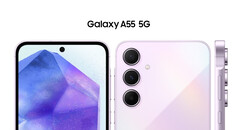 De Galaxy A55 komt volgens de geruchten in de Awesome kleuren Iceblue, Lilac en Navy. (Afbeeldingsbron: Android Headlines)