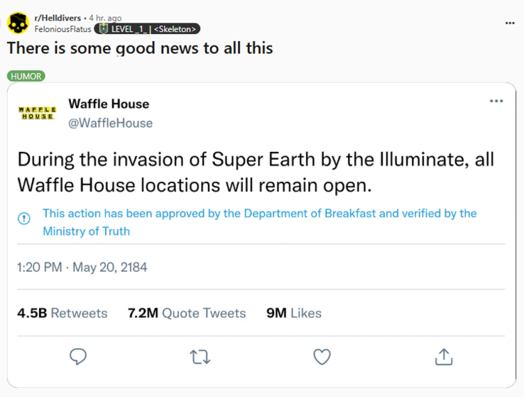 De Reddit-post met valse tweet waarmee het allemaal begon. (Afbeelding Bron: Reddit)