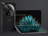 De OnePlus Open lijkt een wereldwijde opvolger te zijn van de Oppo Find N2. (Afbeeldingsbron: OnLeaks & SmartPrix)