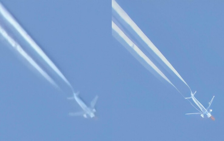 Een vliegtuig met 100x zoom op de Pixel 10 Pro links, de geoptimaliseerde Pro Res zoom versie rechts (Afbeelding bron: Cnet)