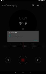 De vooraf geïnstalleerde FM radio app