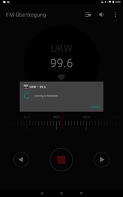 De vooraf geïnstalleerde FM radio app