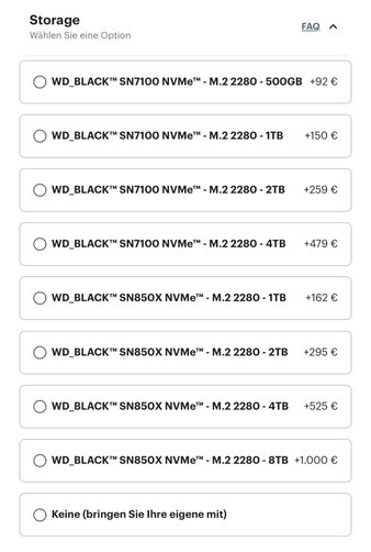 Frameworks SSD prijzen vanaf vandaag