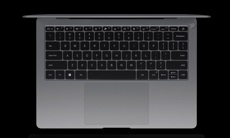 De Xiaomi Book Pro 14 2022 heeft een vertrouwd toetsenborddeck voor wie gewend is MacBooks te gebruiken. (Afbeelding bron: Xiaomi)