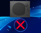 De hierboven afgebeelde vinylplatenspeler van Sony en de PS5-spelschijf