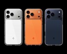De nieuwe Spigen Ultra Hybrid T doorzichtige hoes is verkrijgbaar in Glossy Orange, Clear White en Matte Blue om bij de kleuren van de iPhone 17 Pro (Max) te passen. (Afbeeldingsbron: Spigen)