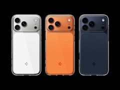 De nieuwe Spigen Ultra Hybrid T doorzichtige hoes is verkrijgbaar in Glossy Orange, Clear White en Matte Blue om bij de kleuren van de iPhone 17 Pro (Max) te passen. (Afbeeldingsbron: Spigen)
