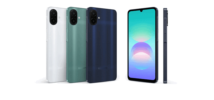 De Samsung Galaxy A08 in verschillende kleuren