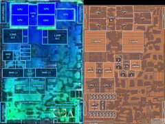 Apple had ambitieuze plannen voor de GPU van de A16 Bionic, maar moest deze op het laatste moment in de ijskast zetten. (Afbeelding: A16 Bionic vs A15 Bionic die shot via Angstronomics)