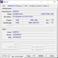 CPU-Z moederbord