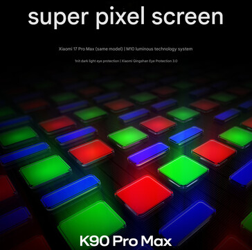 Beeldscherm van de Redmi K90 Pro Max (Afbeelding bron: Xiaomi - machine vertaald)