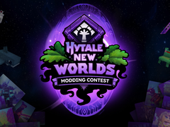 Een banner die de moddingwedstrijd Hytale's New Worlds aankondigt