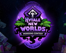Een banner die de moddingwedstrijd Hytale's New Worlds aankondigt