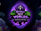 Een banner die de moddingwedstrijd Hytale's New Worlds aankondigt