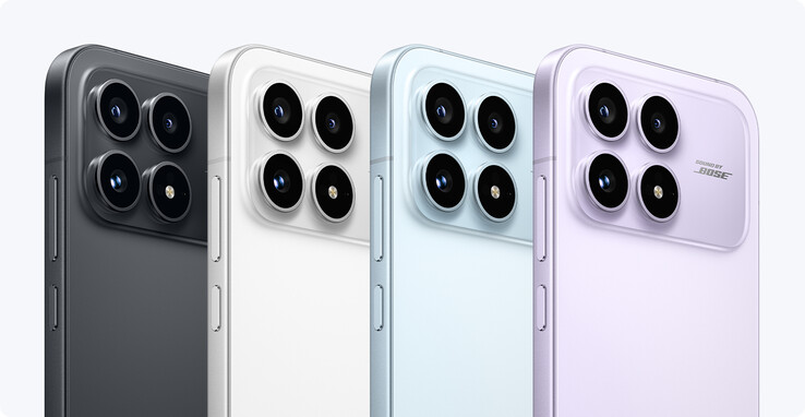 Xiaomi verkoopt de Redmi K90 in vier kleuropties met Bose-afgestemde luidsprekers. (Afbeeldingsbron: Xiaomi)