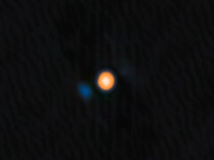 Een afbeelding van Beltegeuse en zijn begeleidende ster, Siwarha (Afbeeldingsbron: NASA, JPL en NOIRLab; bijgesneden)