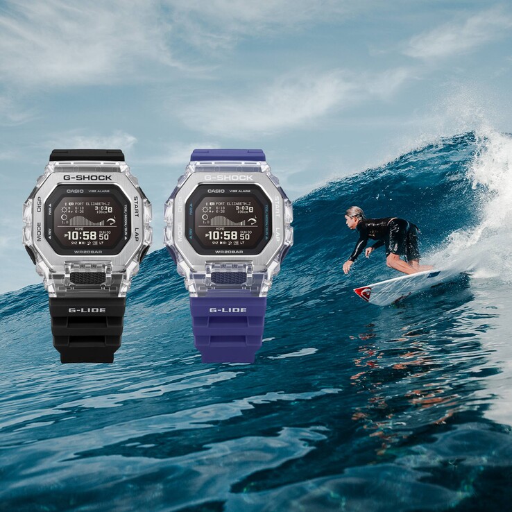 De Casio G-Lide GBX-100S-1A en GBX-100S-2A horloges. (Afbeeldingsbron: Casio)